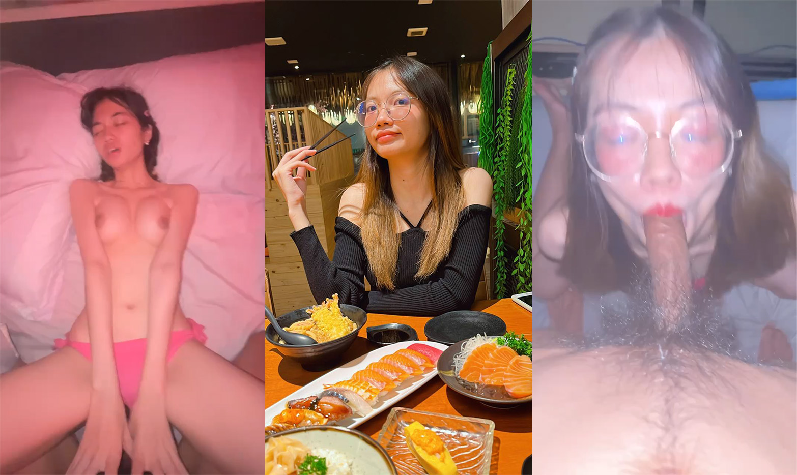 คลิปหลุดสาวแว่น นัดเย็ด แฟนหนุ่ม ทั้งอมควย มิดด้าม ใส่กางเกงในสีชมพู กดยับมิดด้าม หัวแดง